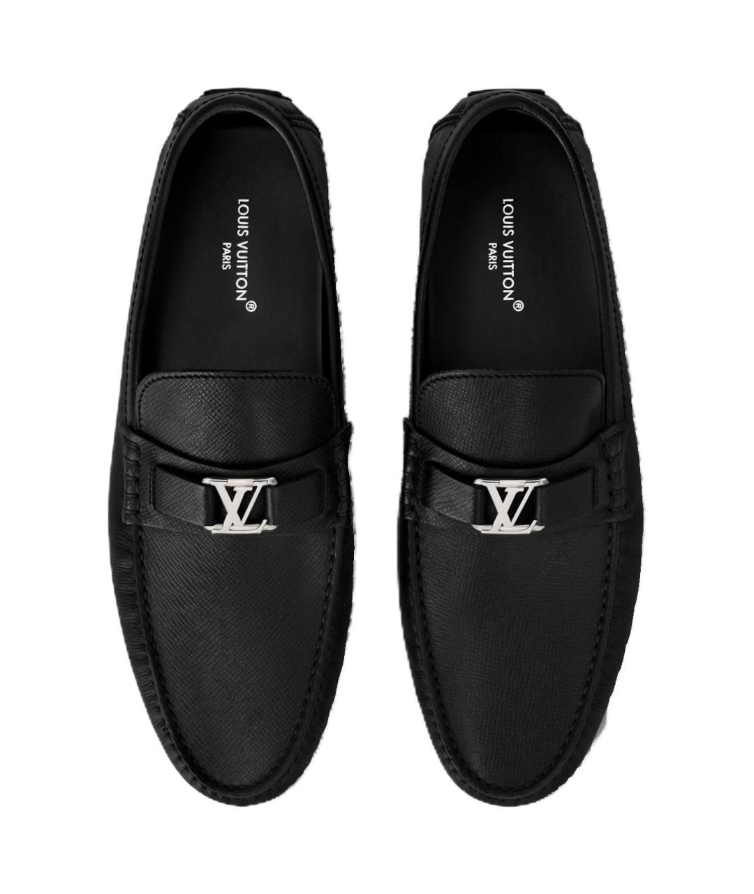 LOUIS VUITTON Черные кожаные мокасины, фото 4
