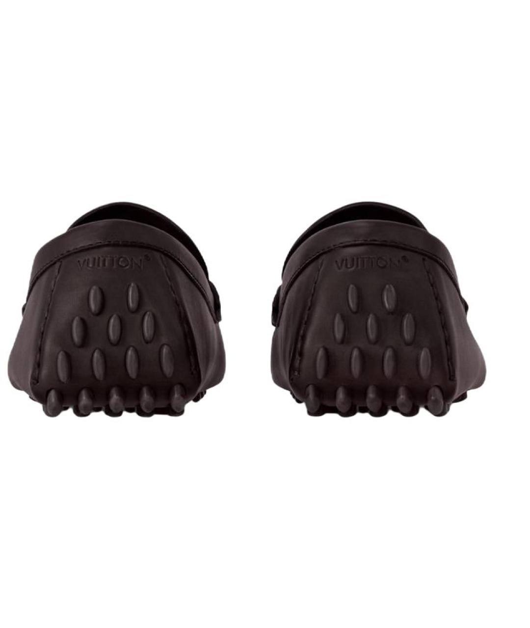 LOUIS VUITTON Коричневые кожаные лоферы, фото 5