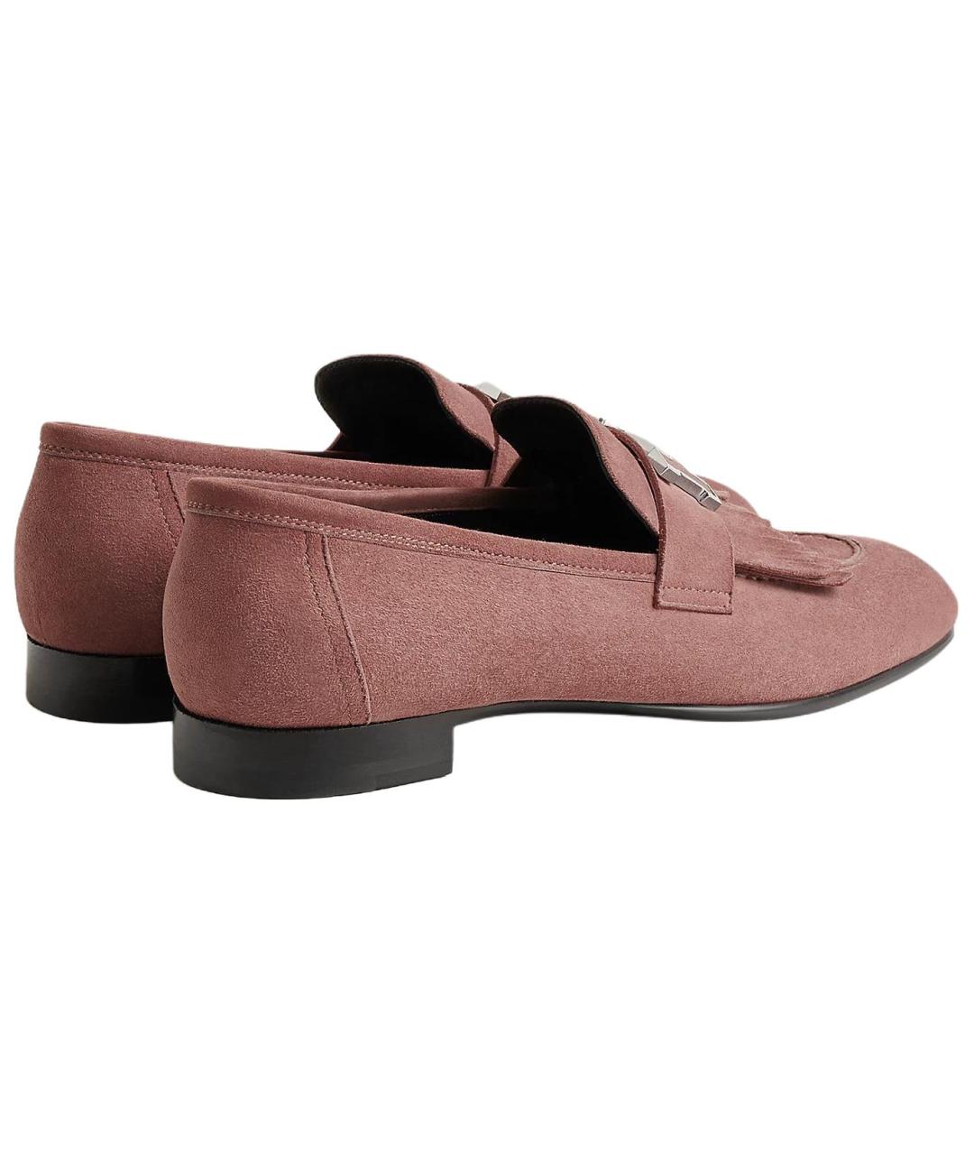 HERMES Красные замшевые кроссовки, фото 4