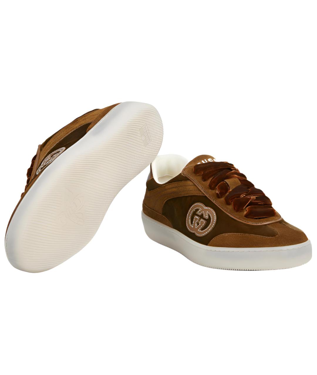 GUCCI Коричневые кеды, фото 6