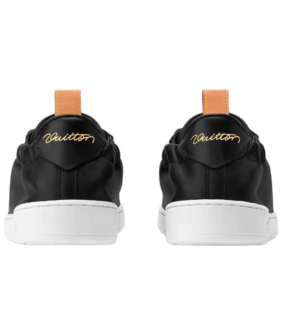 LOUIS VUITTON Черные кожаные низкие кроссовки / кеды, фото 5