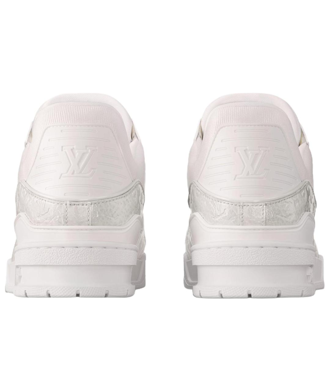 LOUIS VUITTON Белые кожаные низкие кроссовки / кеды, фото 5