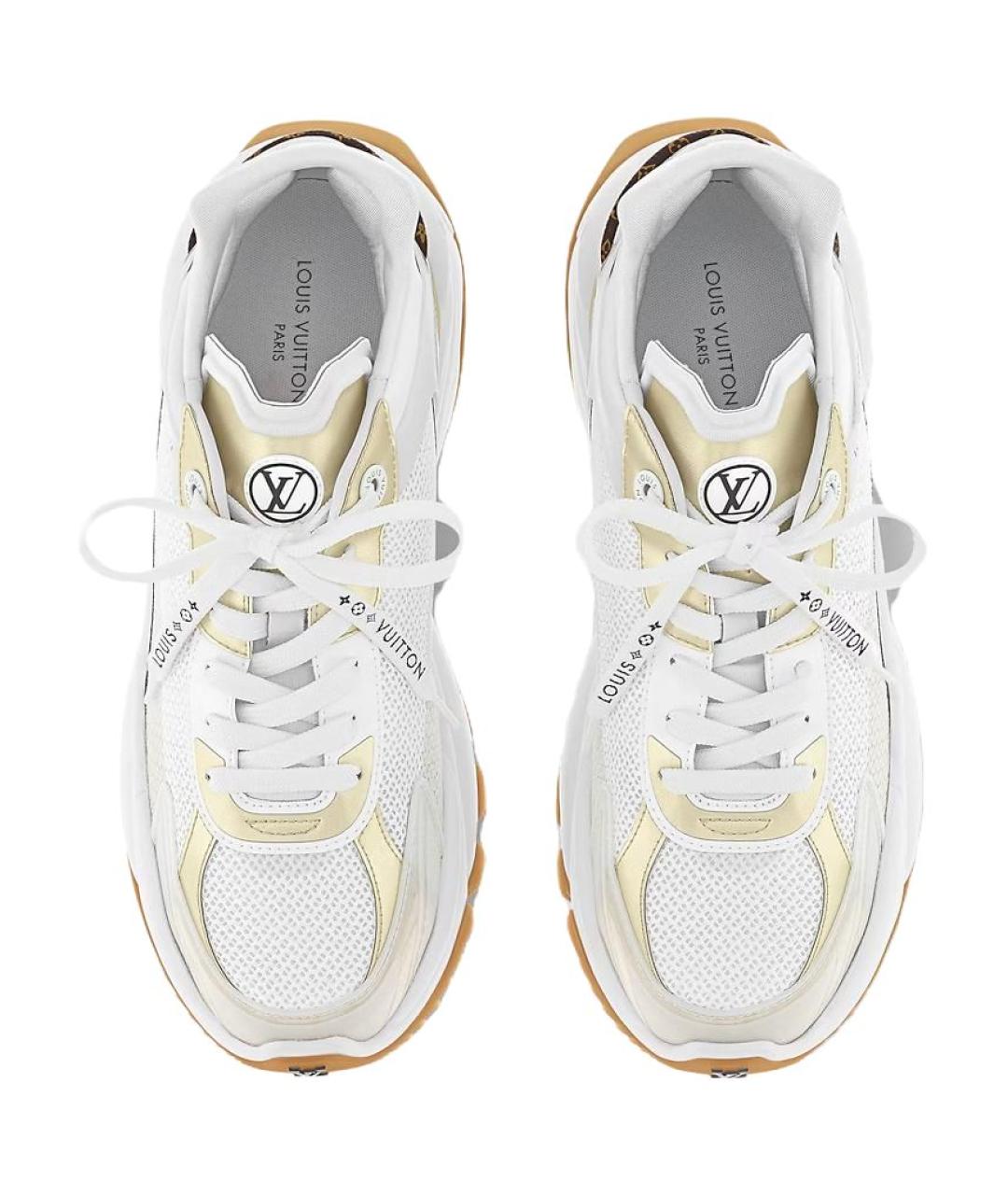LOUIS VUITTON Бежевые текстильные кроссовки, фото 4