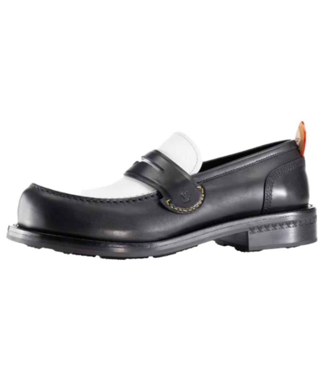 LOUIS VUITTON Черные кожаные лоферы, фото 2