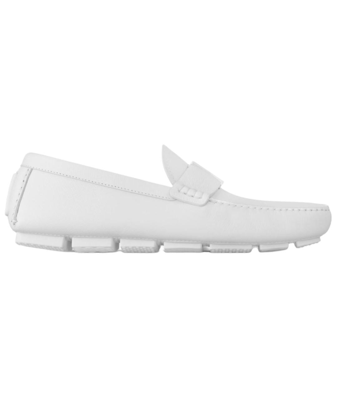 LOUIS VUITTON Белые кожаные мокасины, фото 1