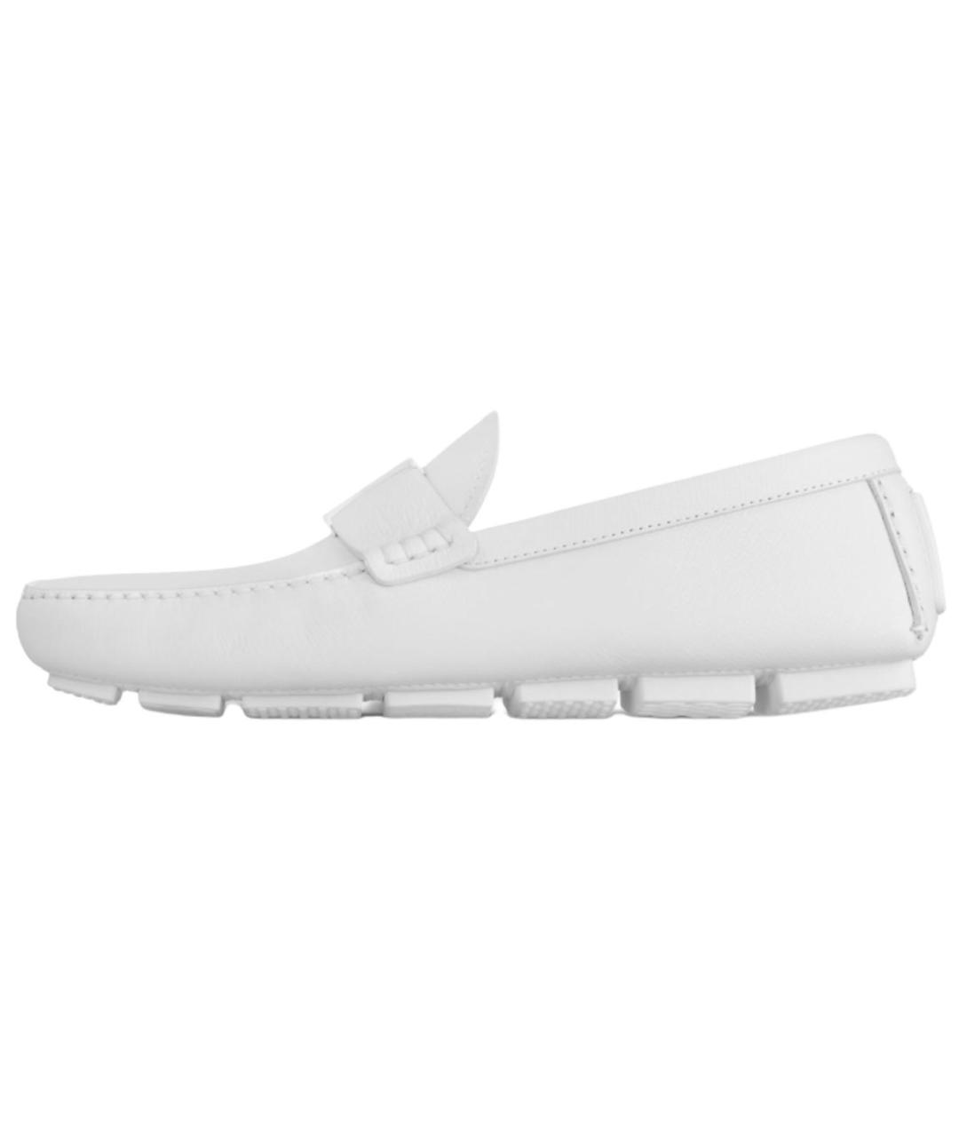 LOUIS VUITTON Белые кожаные мокасины, фото 2
