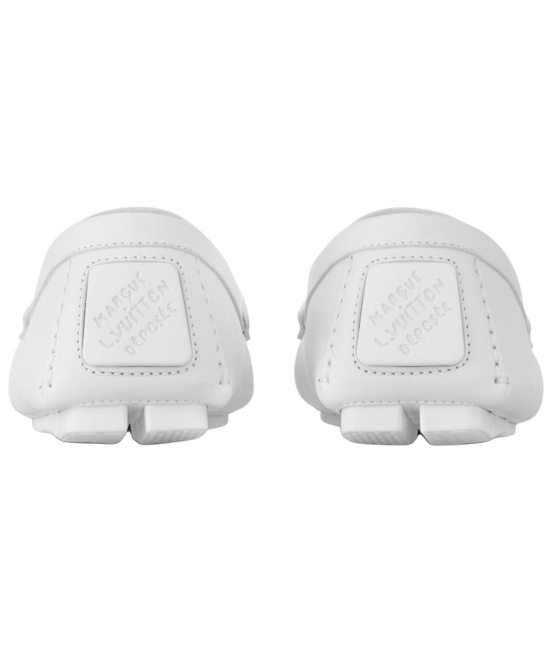 LOUIS VUITTON Белые кожаные мокасины, фото 5