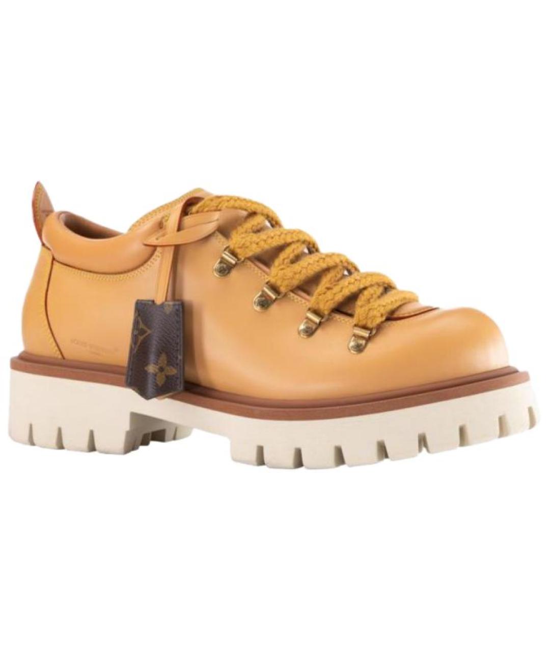 LOUIS VUITTON Коричневые кожаные лоферы, фото 1