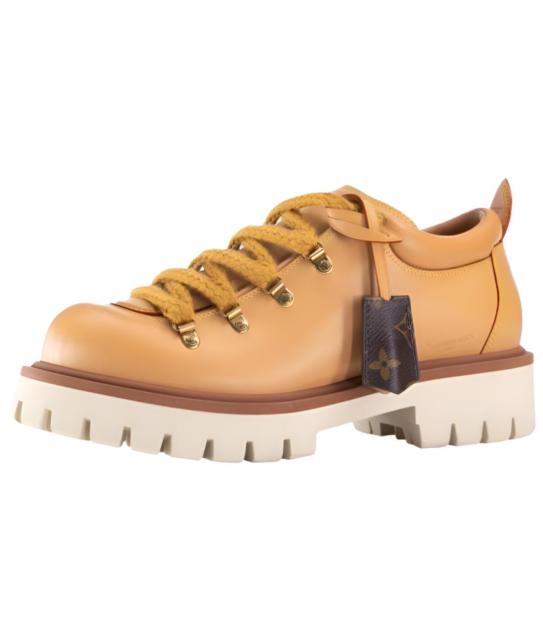 LOUIS VUITTON Коричневые кожаные лоферы, фото 2