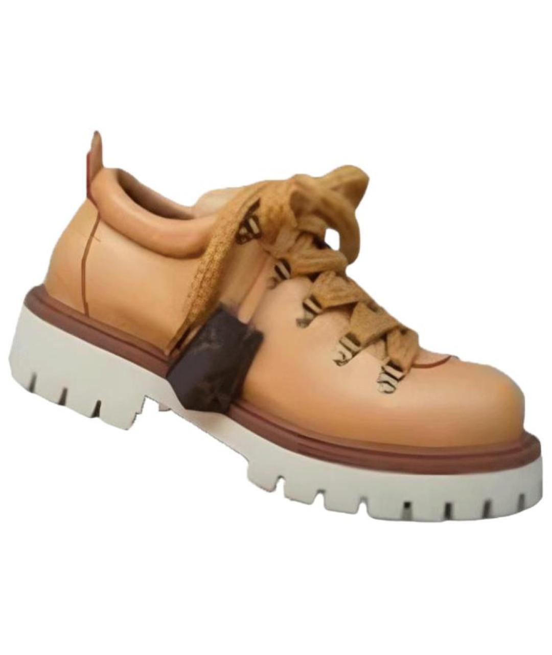 LOUIS VUITTON Коричневые кожаные лоферы, фото 3