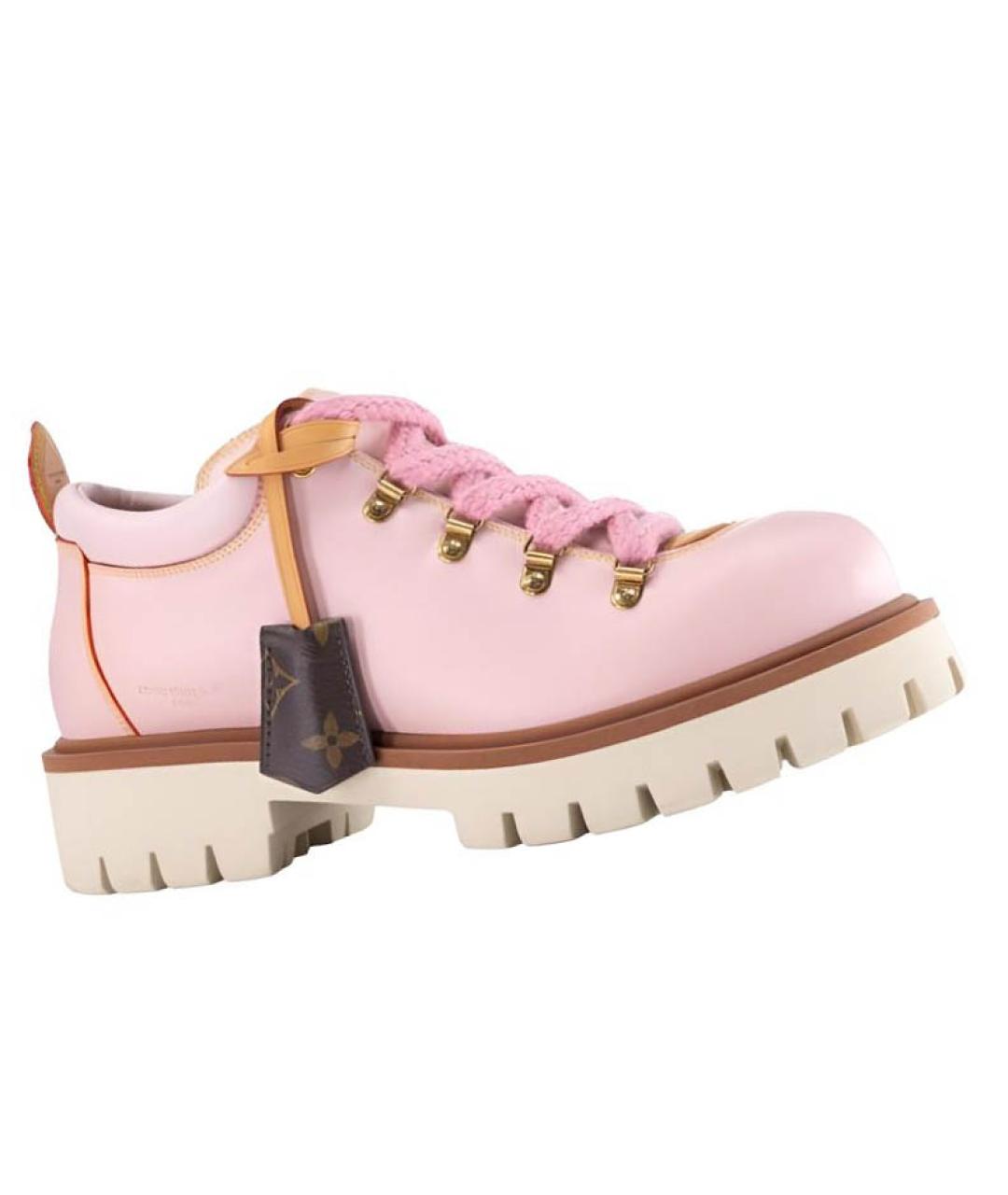 LOUIS VUITTON Розовые низкие ботинки, фото 3