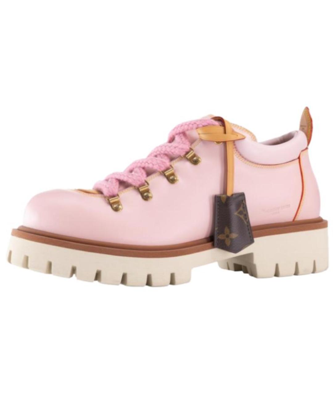 LOUIS VUITTON Розовые низкие ботинки, фото 2