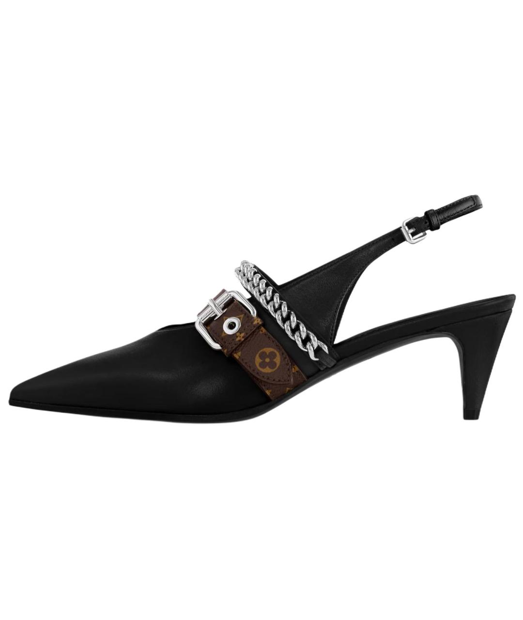 LOUIS VUITTON Черные кожаные туфли, фото 2