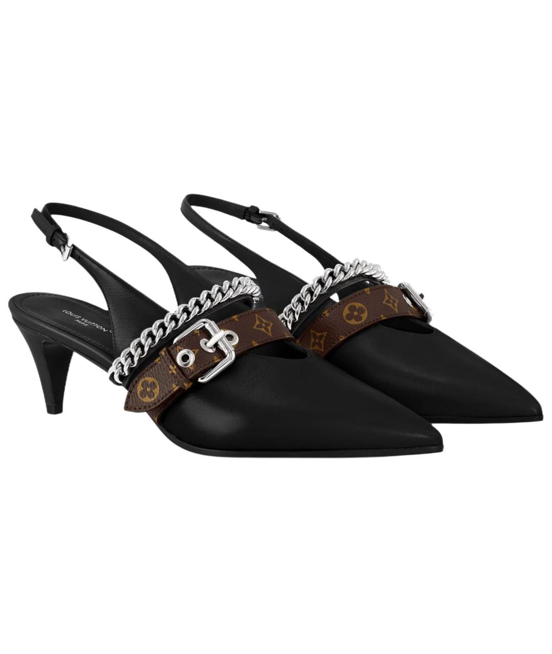 LOUIS VUITTON Черные кожаные туфли, фото 3