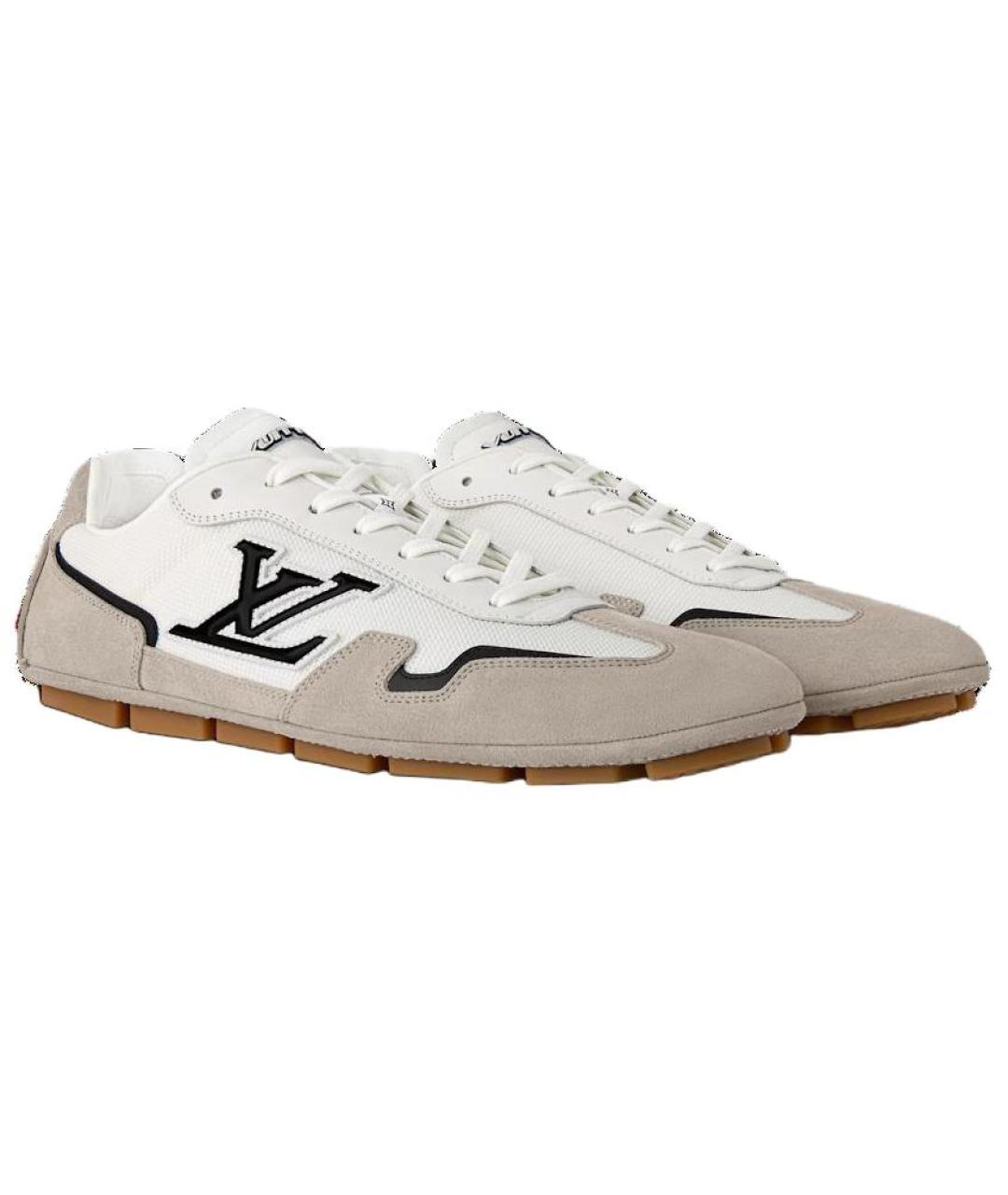 LOUIS VUITTON Серые текстильные низкие кроссовки / кеды, фото 3