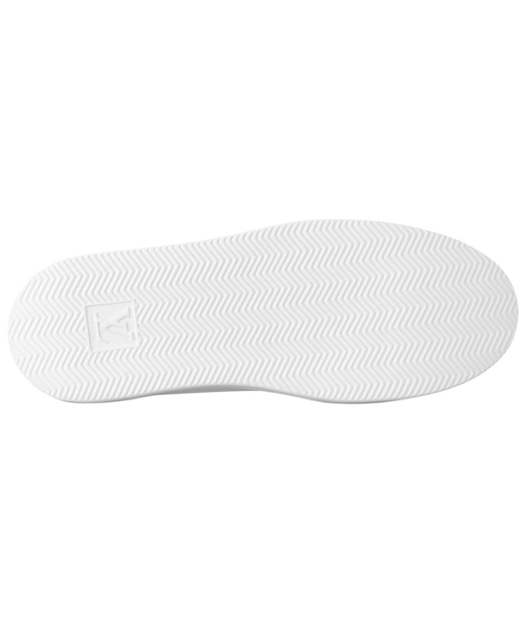 LOUIS VUITTON Серые кожаные низкие кроссовки / кеды, фото 6