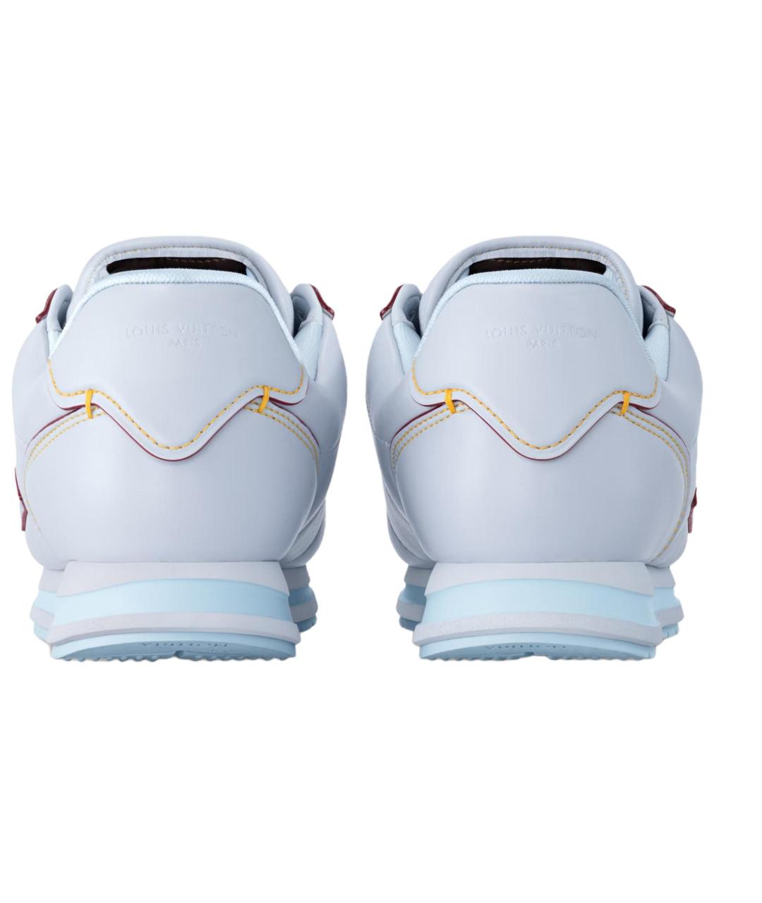 LOUIS VUITTON Синие кожаные кроссовки, фото 4