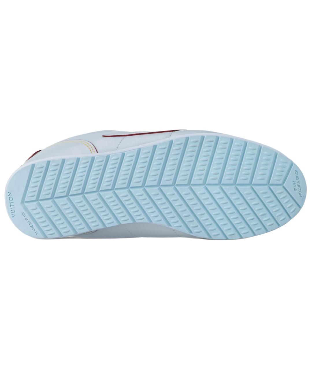 LOUIS VUITTON Синие кожаные кроссовки, фото 5