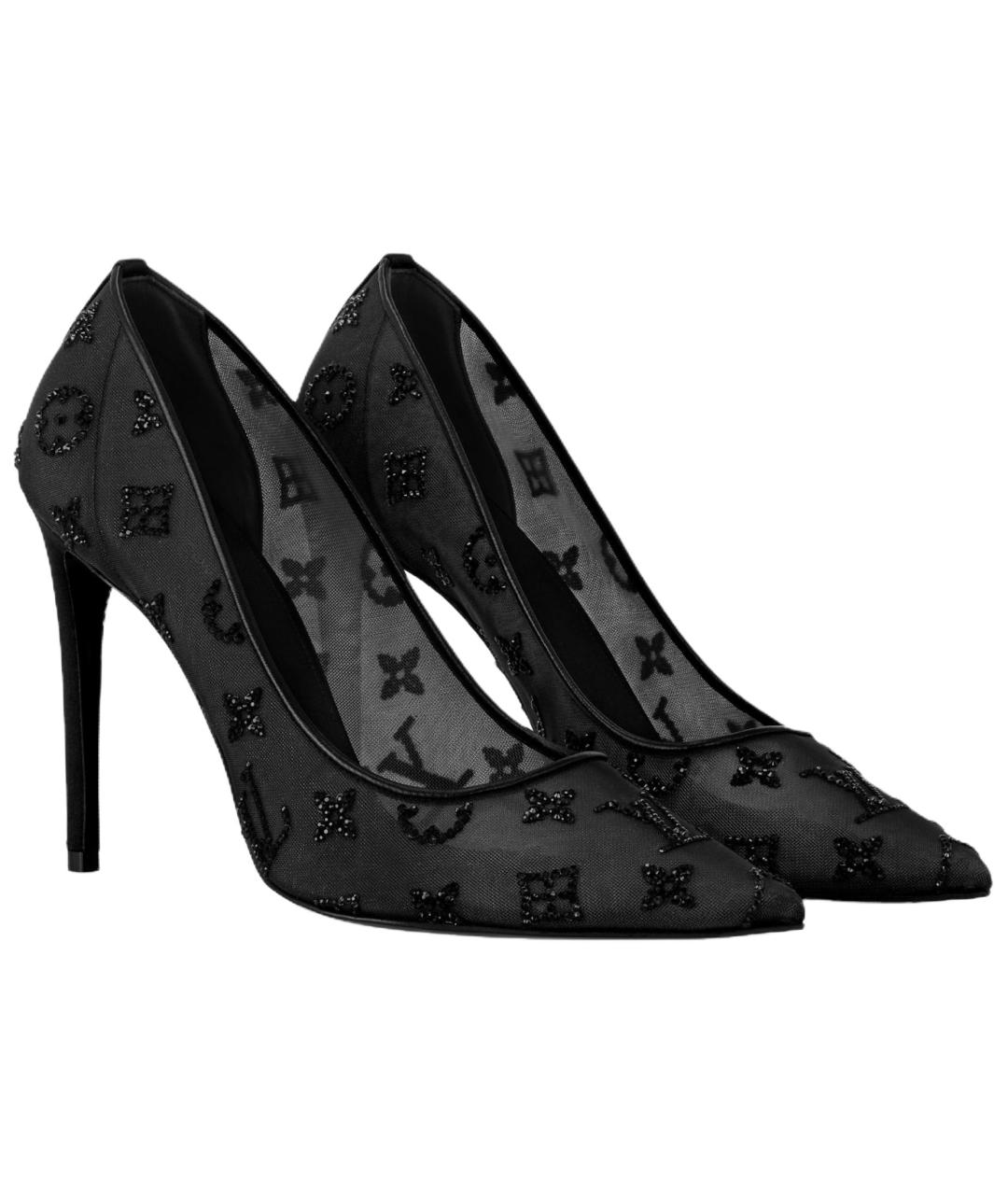 LOUIS VUITTON Черные текстильные туфли, фото 3