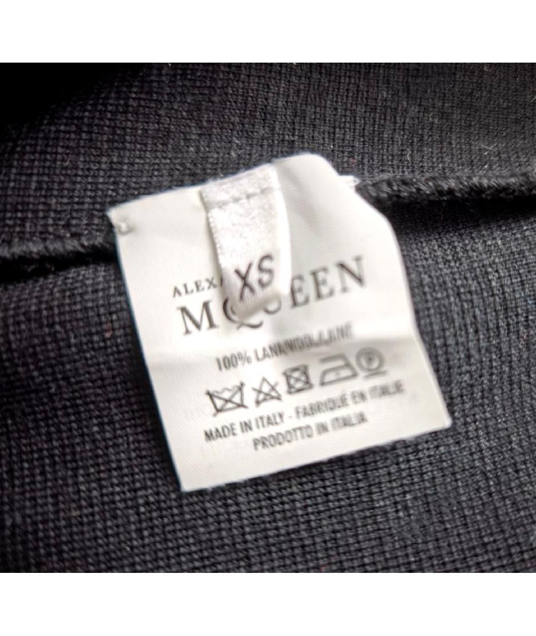 ALEXANDER MCQUEEN Черные шерстяные брюки узкие, фото 4