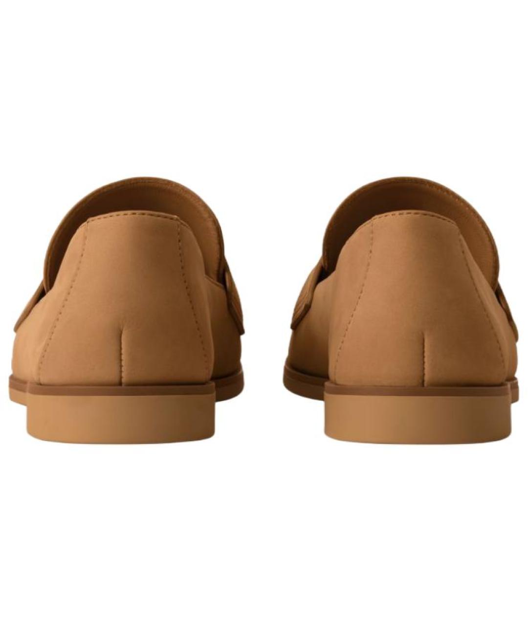 LOUIS VUITTON Коричневые кожаные лоферы, фото 4