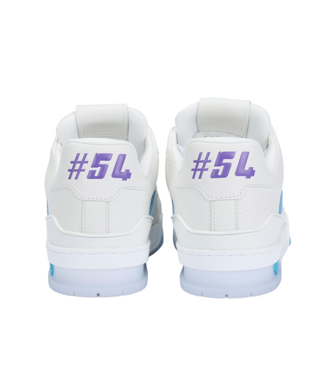 LOUIS VUITTON Белые кожаные кроссовки, фото 4