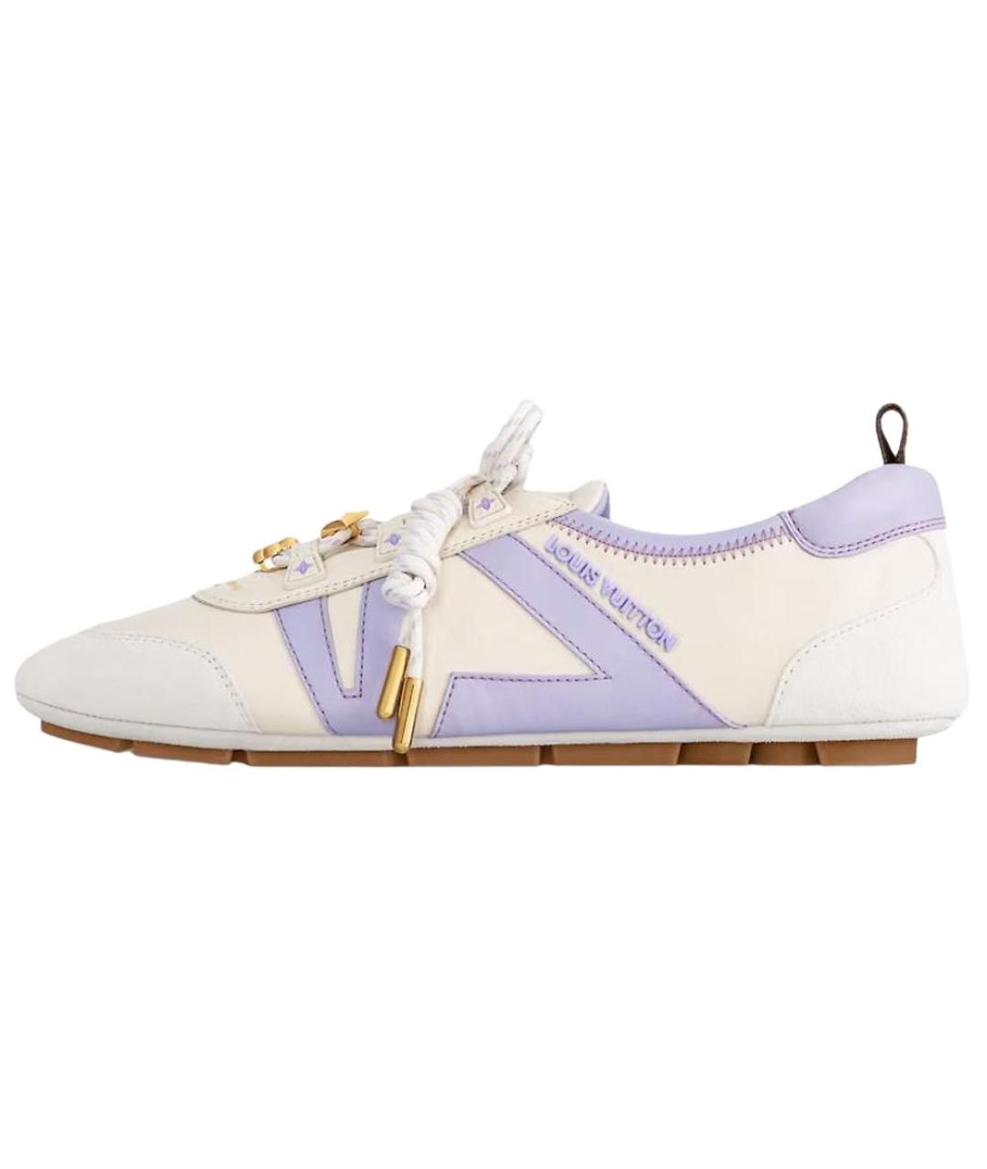 LOUIS VUITTON Фиолетовые кожаные кеды, фото 6