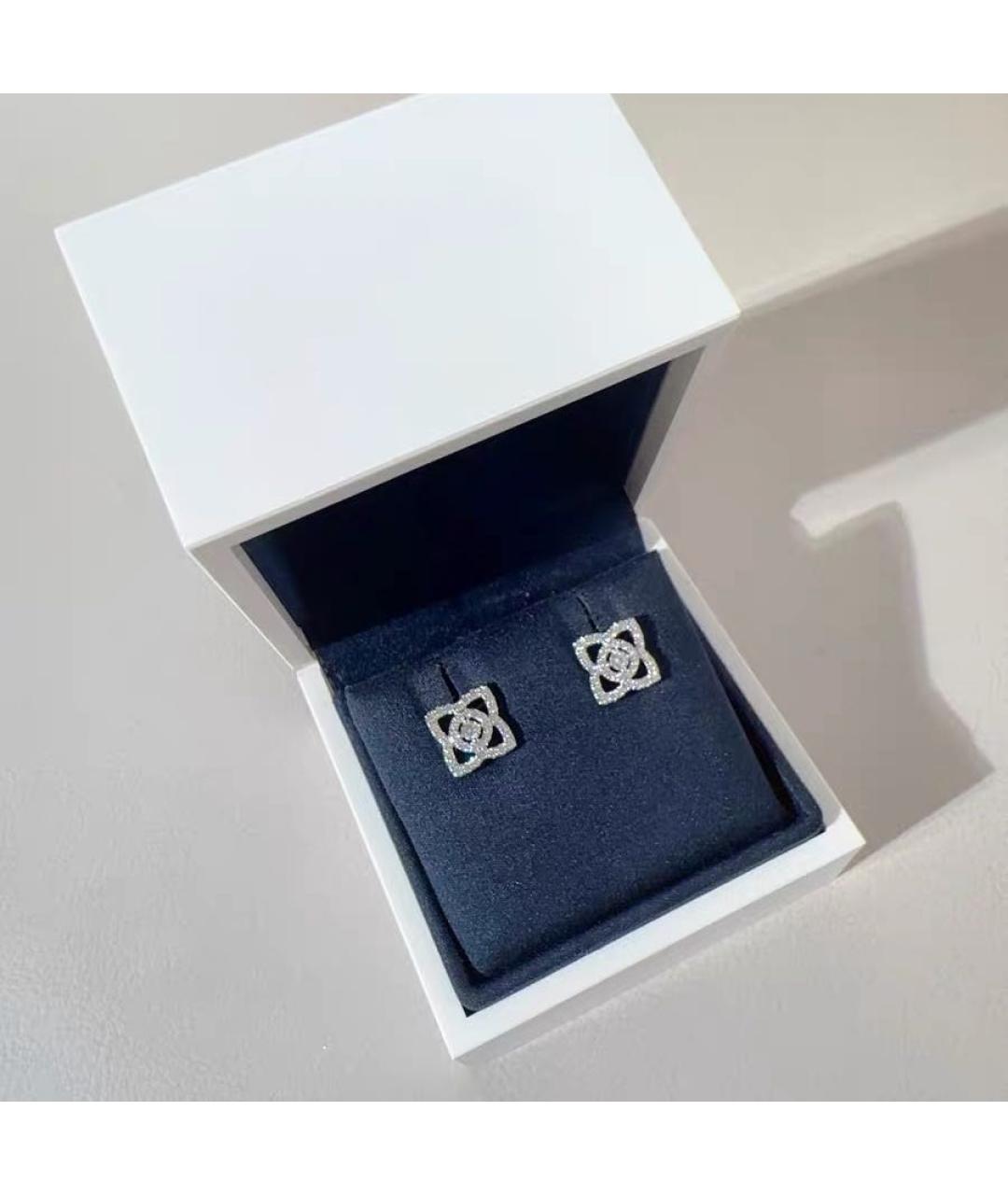 DE BEERS Белые серьги из белого золота, фото 3