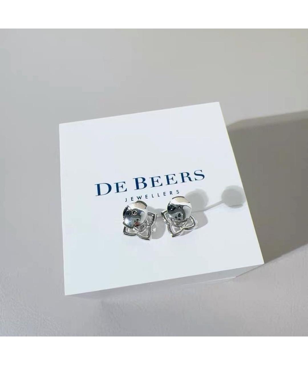 DE BEERS Белые серьги из белого золота, фото 5