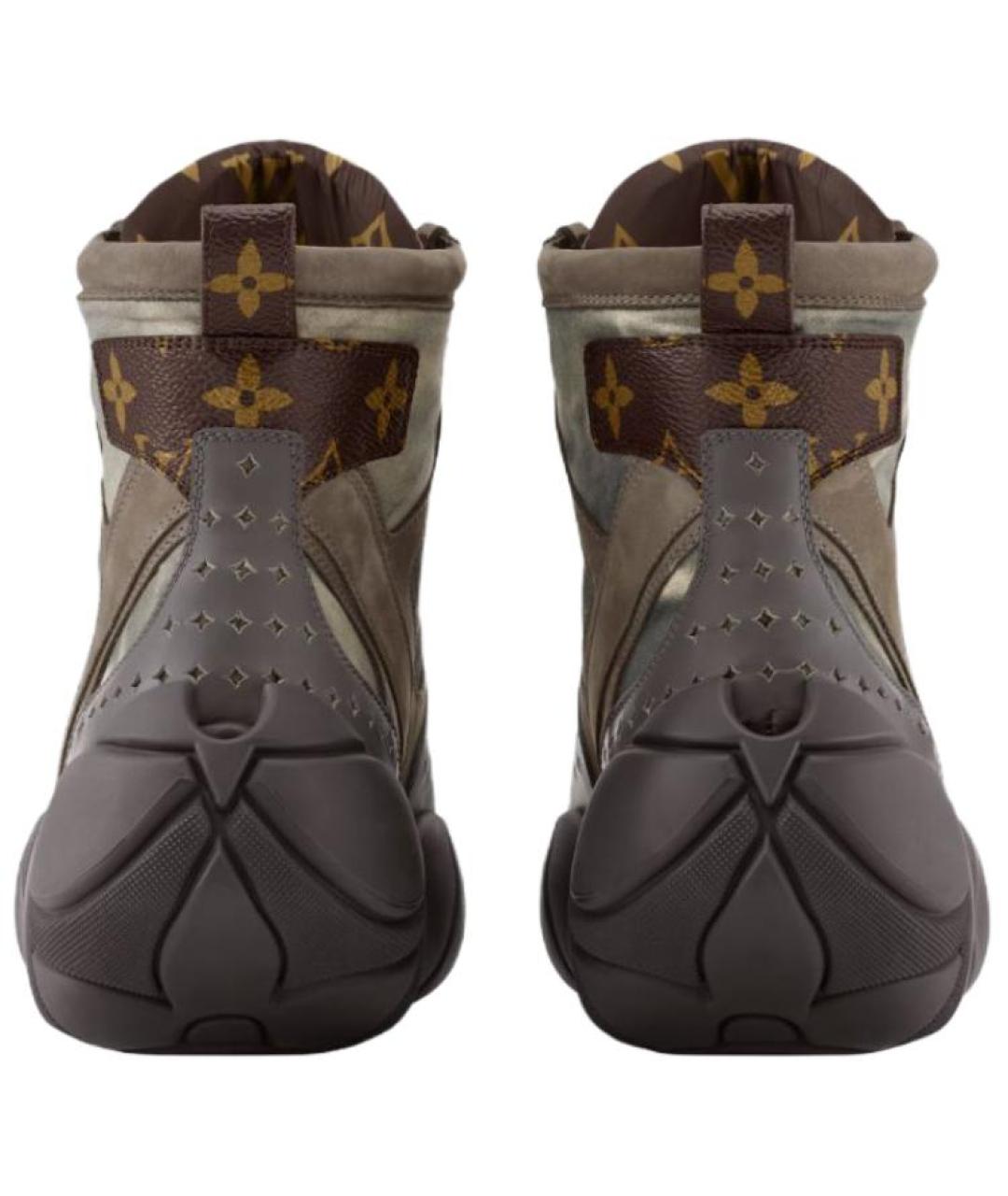 LOUIS VUITTON Коричневые кожаные ботинки, фото 4