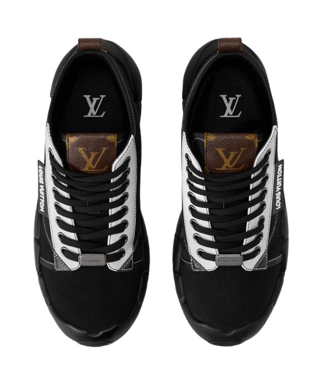 LOUIS VUITTON Черные текстильные ботинки, фото 4