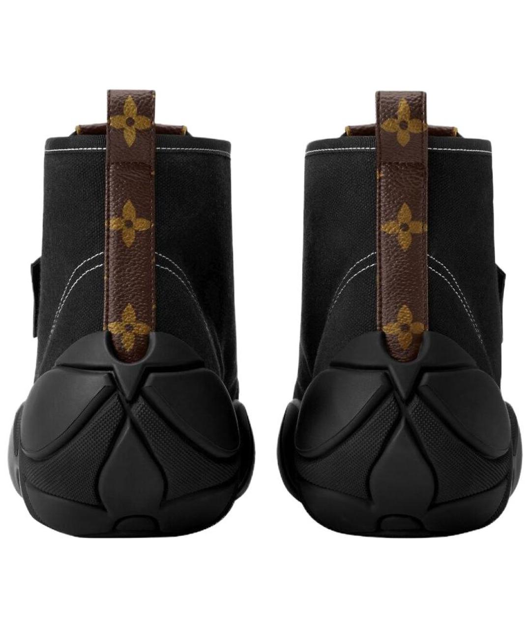 LOUIS VUITTON Черные текстильные ботинки, фото 5
