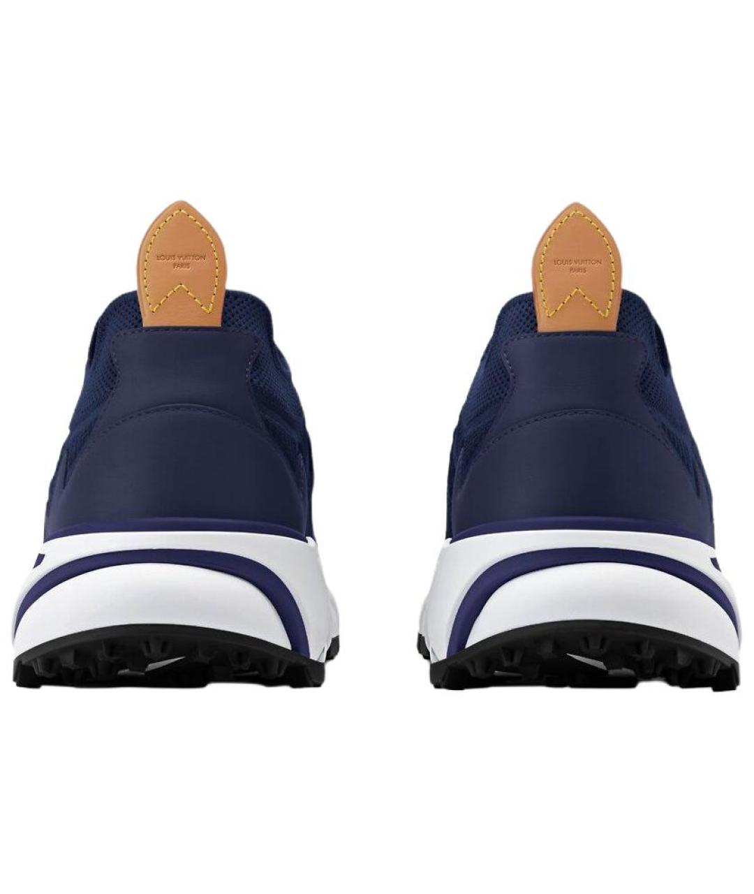 LOUIS VUITTON Темно-синие текстильные низкие кроссовки / кеды, фото 4