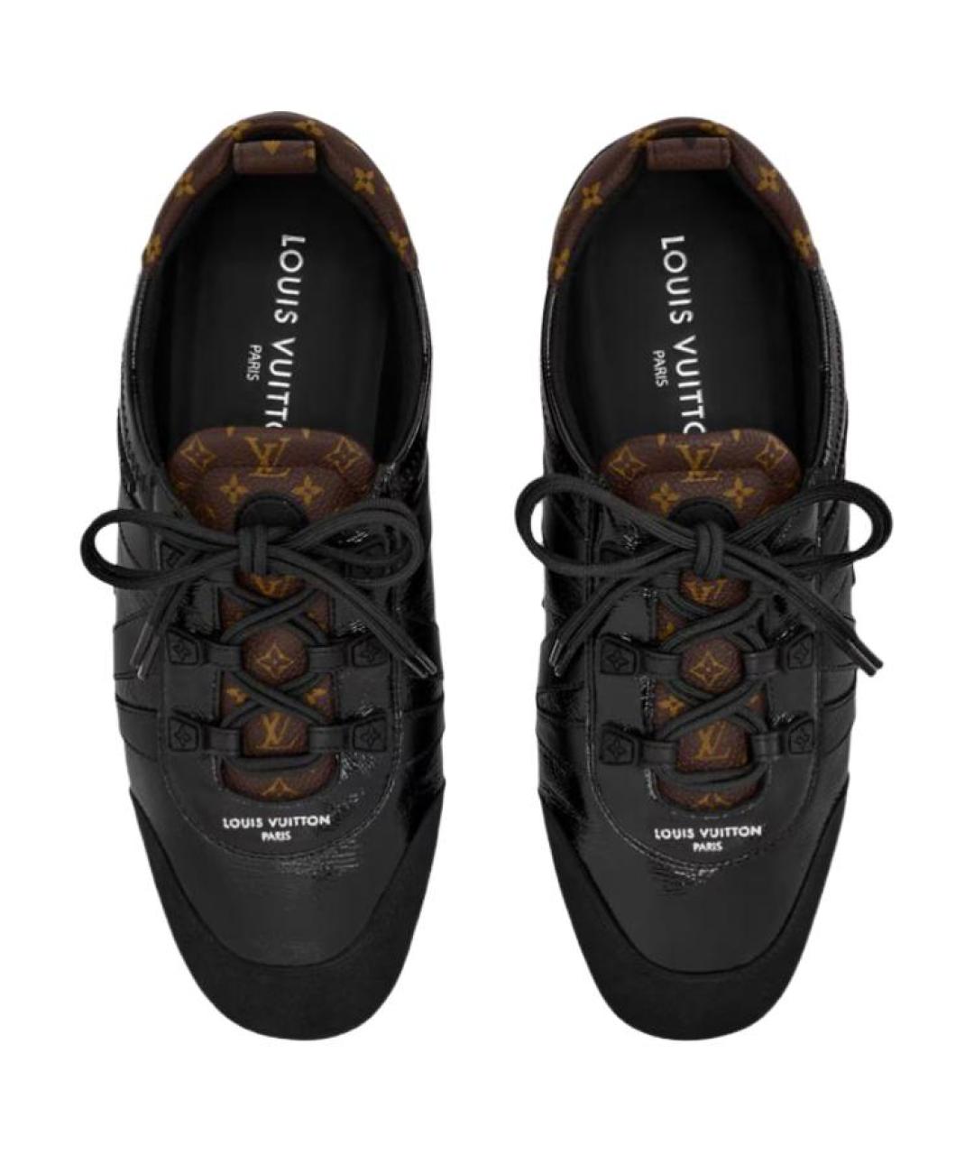 LOUIS VUITTON Черные кожаные кеды, фото 4