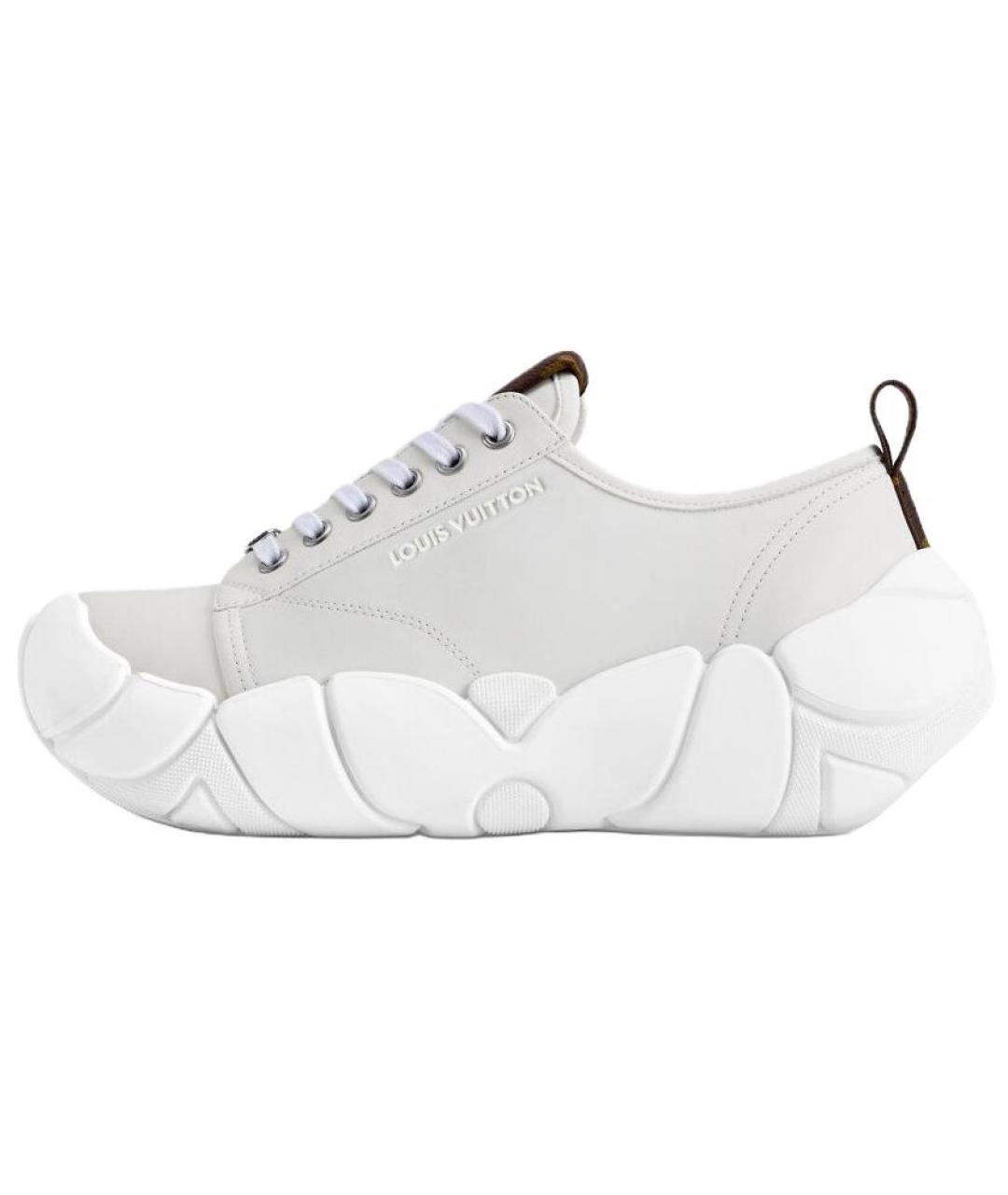 LOUIS VUITTON Серые кожаные кроссовки, фото 2