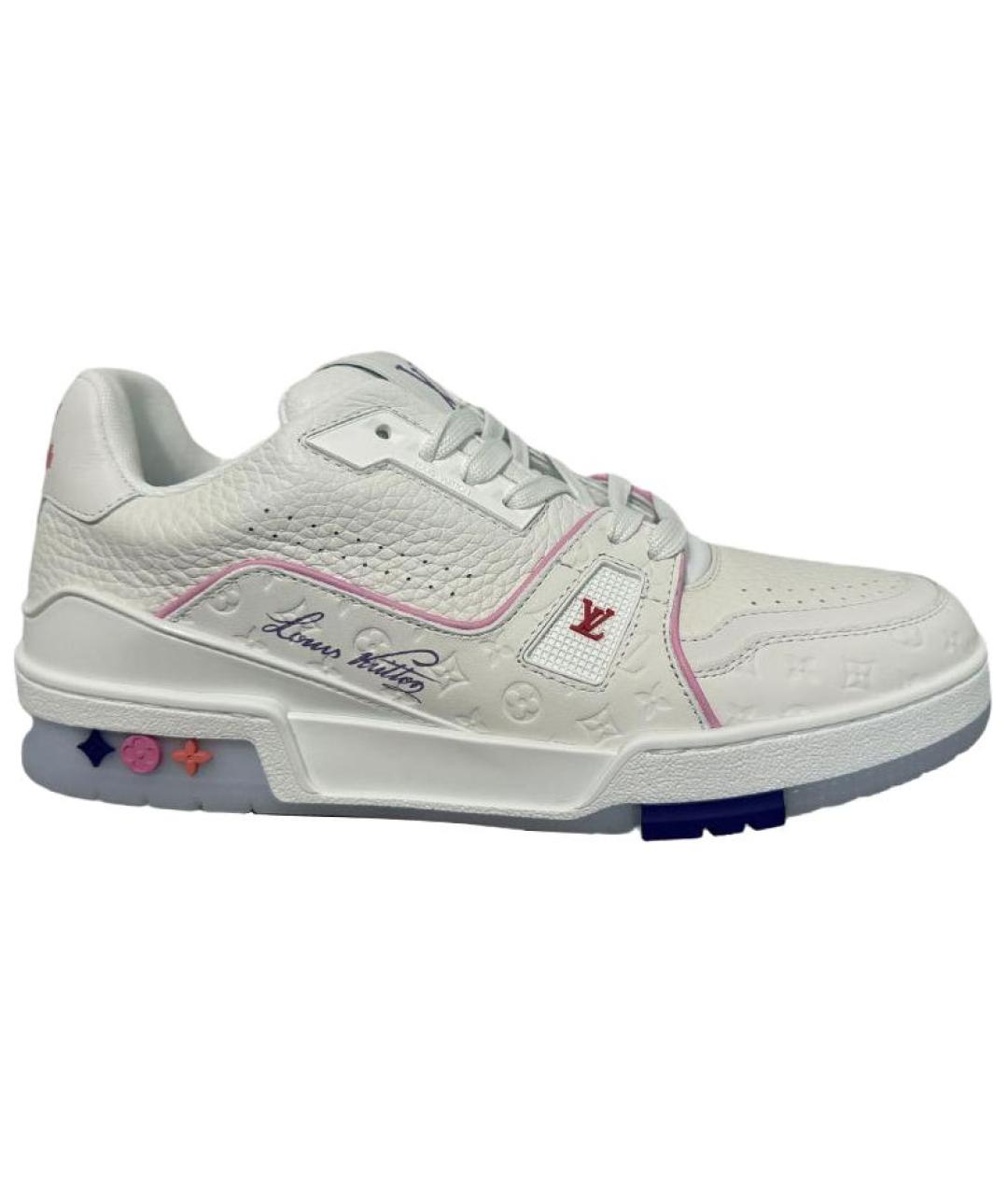 LOUIS VUITTON Белые кожаные кроссовки, фото 1