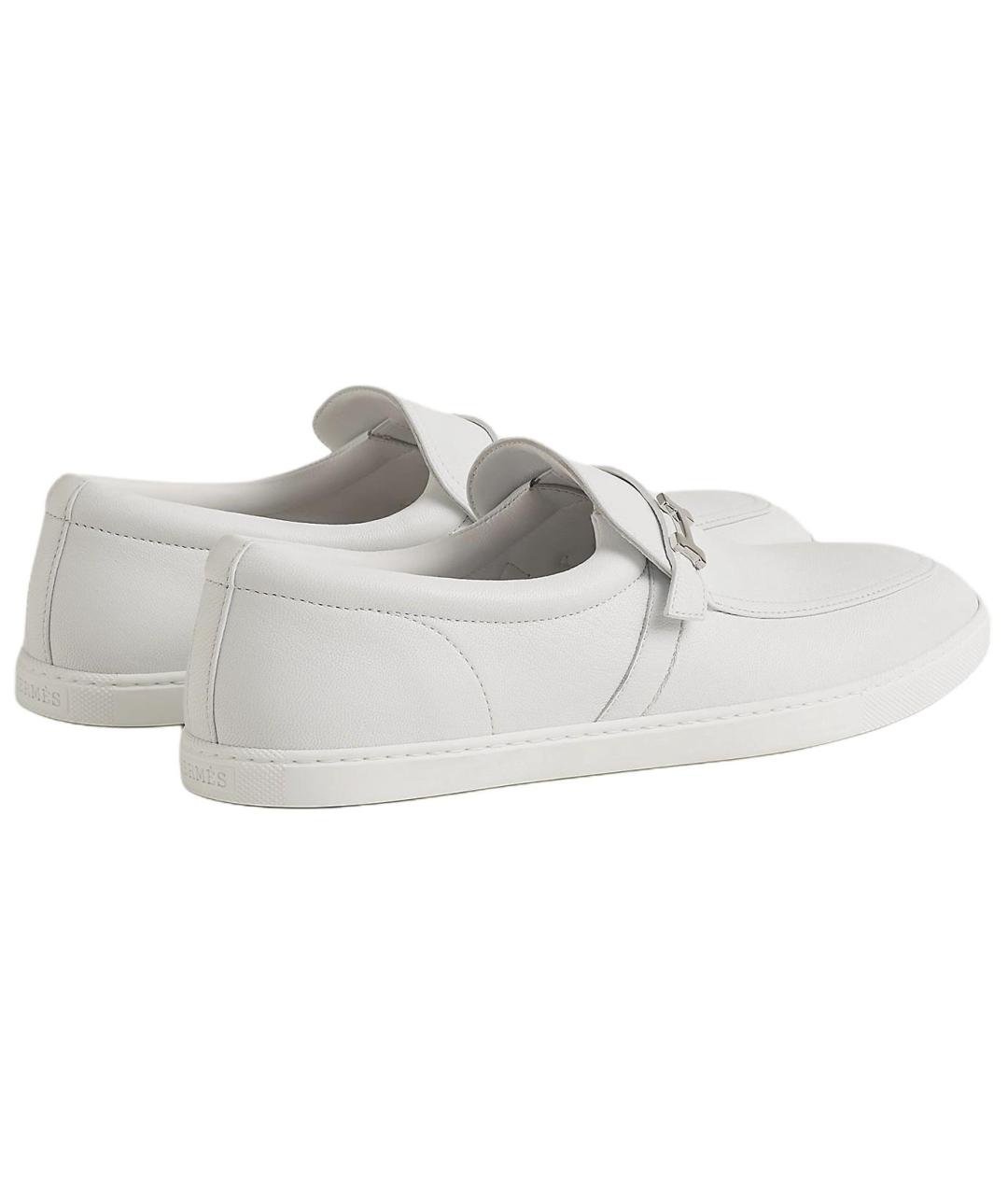 HERMES Белые кожаные лоферы, фото 4