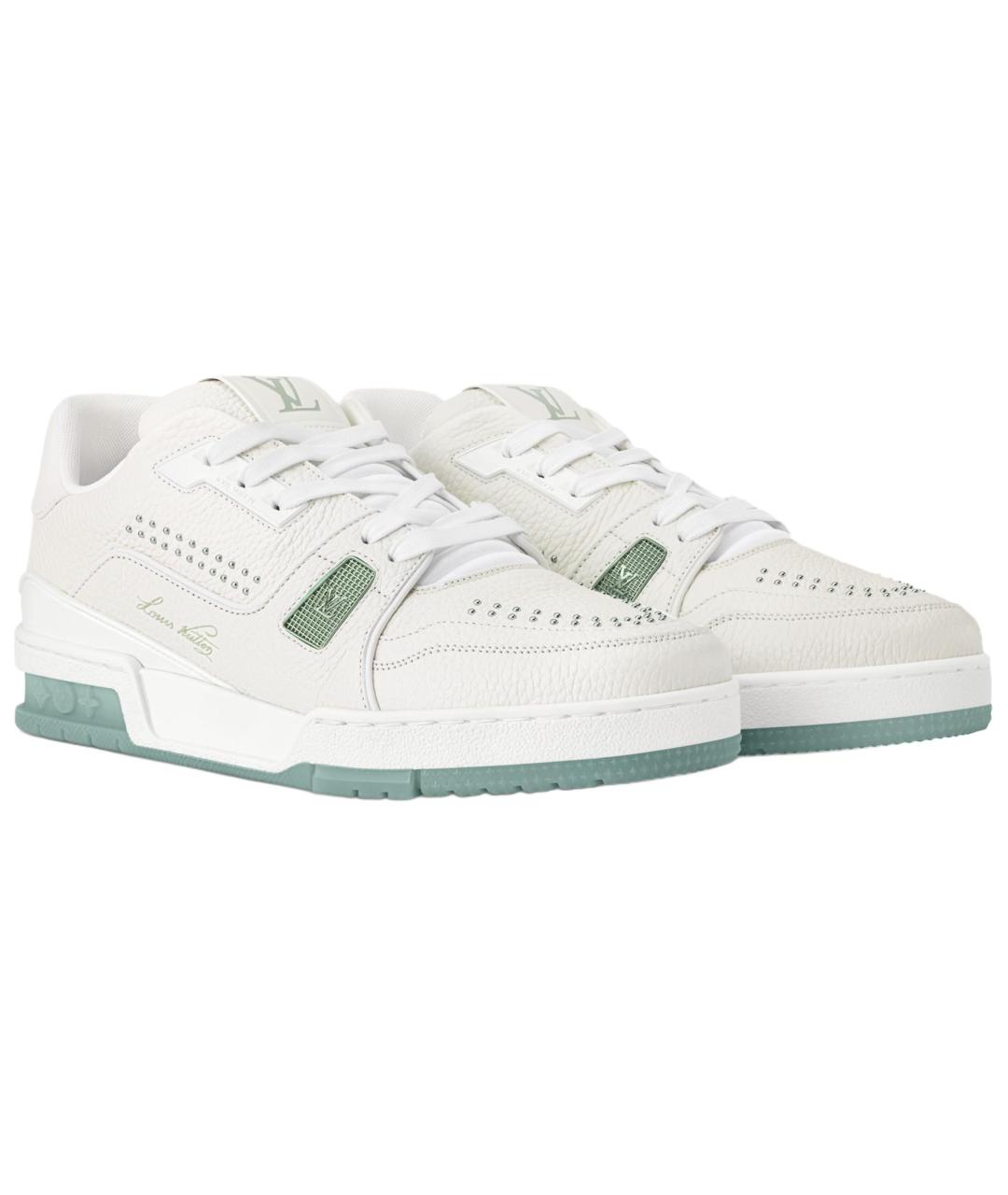 LOUIS VUITTON Белые кожаные кроссовки, фото 3