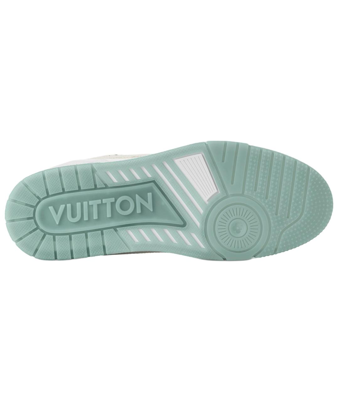 LOUIS VUITTON Белые кожаные кроссовки, фото 6