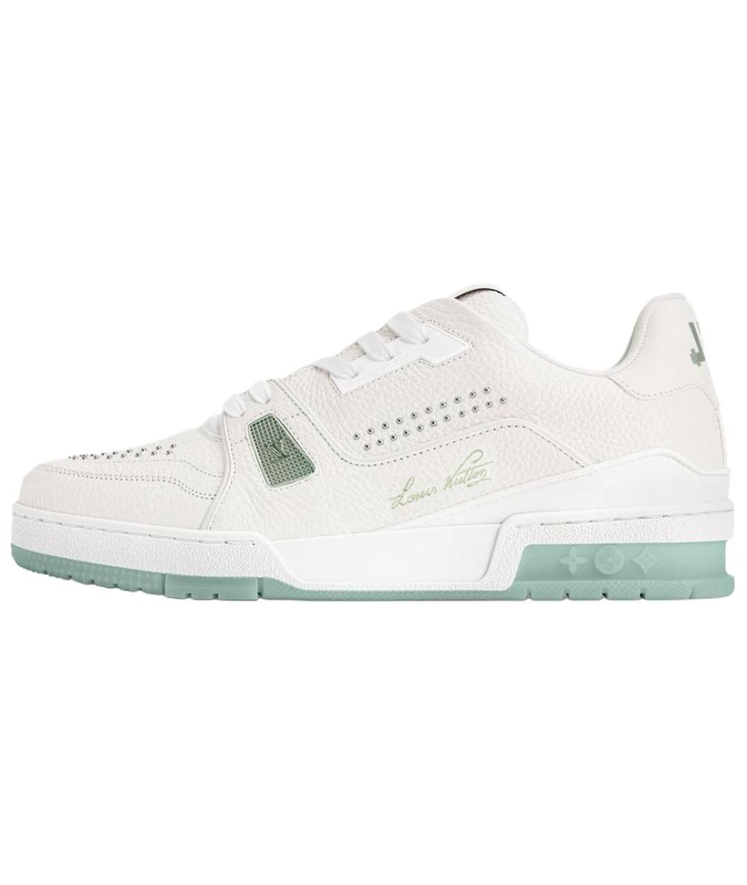 LOUIS VUITTON Белые кожаные кроссовки, фото 2