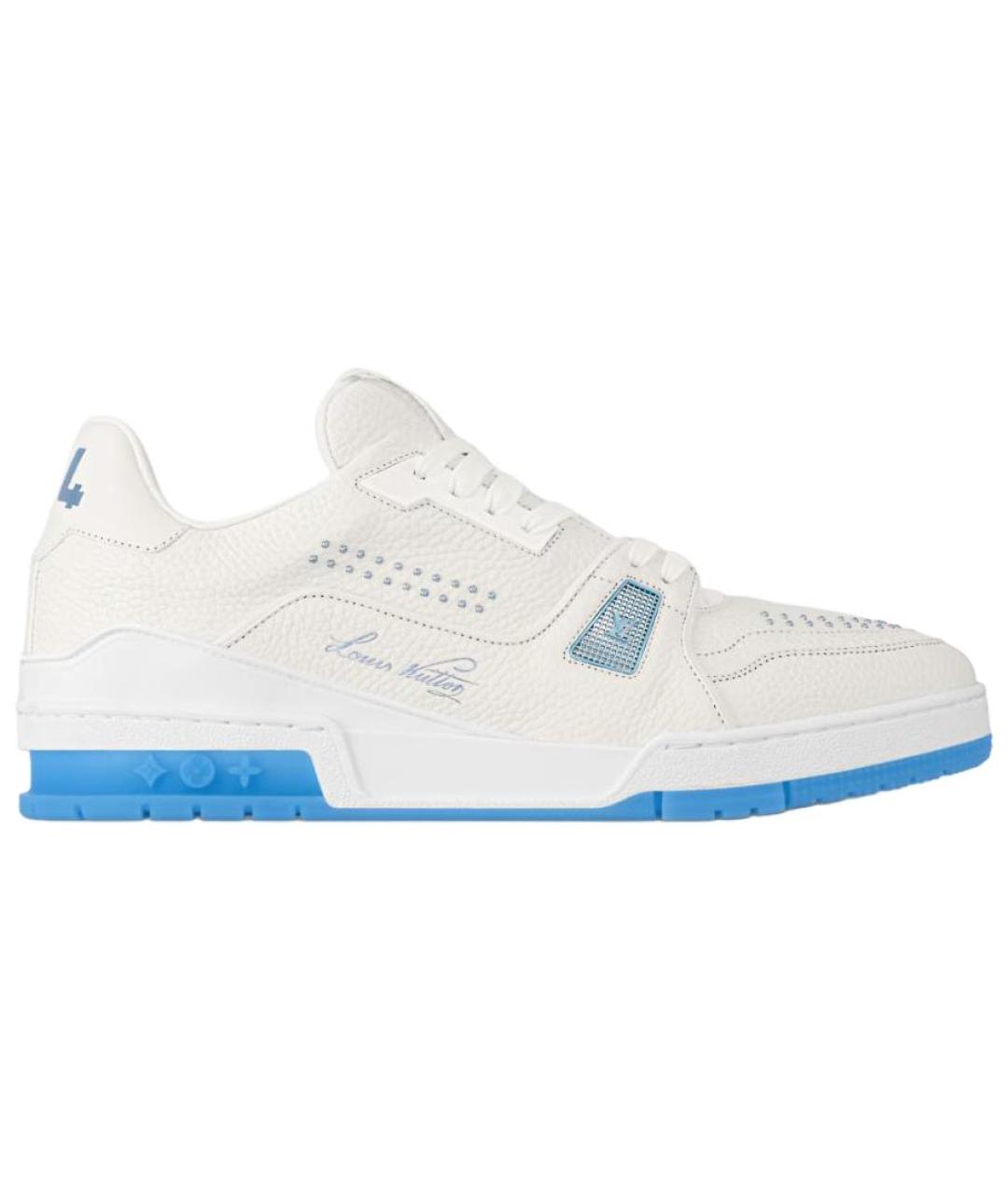 LOUIS VUITTON Белые кожаные низкие кроссовки / кеды, фото 1