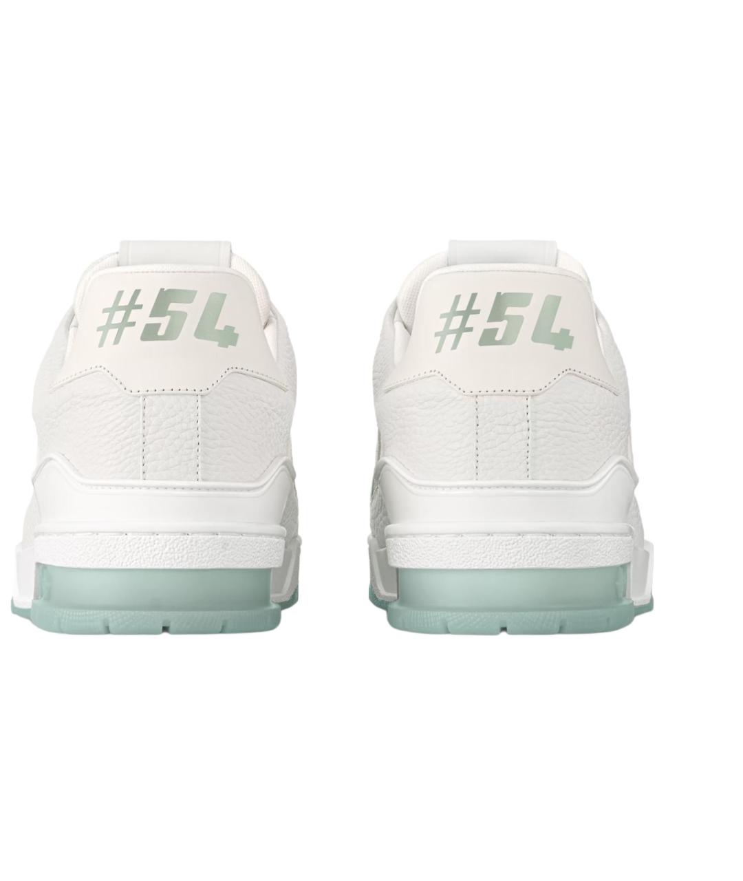 LOUIS VUITTON Белые кожаные низкие кроссовки / кеды, фото 4