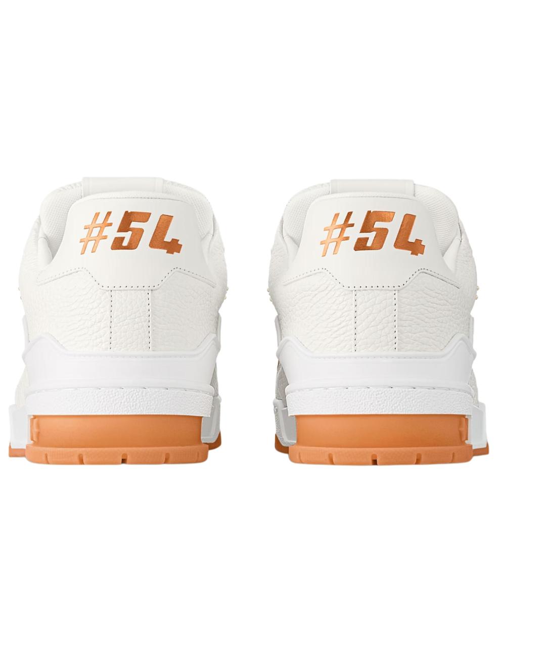 LOUIS VUITTON Белые кожаные низкие кроссовки / кеды, фото 4