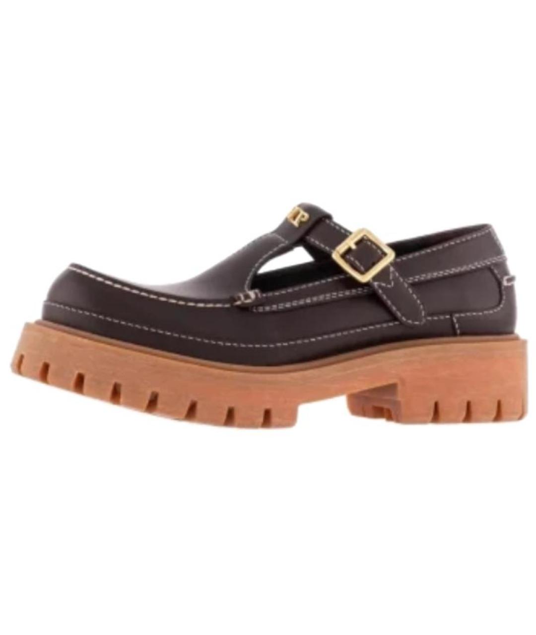 LOUIS VUITTON Коричневые кожаные туфли, фото 2