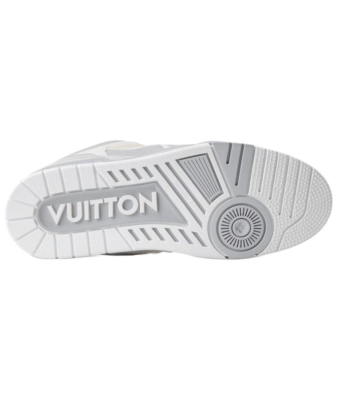 LOUIS VUITTON Серые текстильные низкие кроссовки / кеды, фото 6