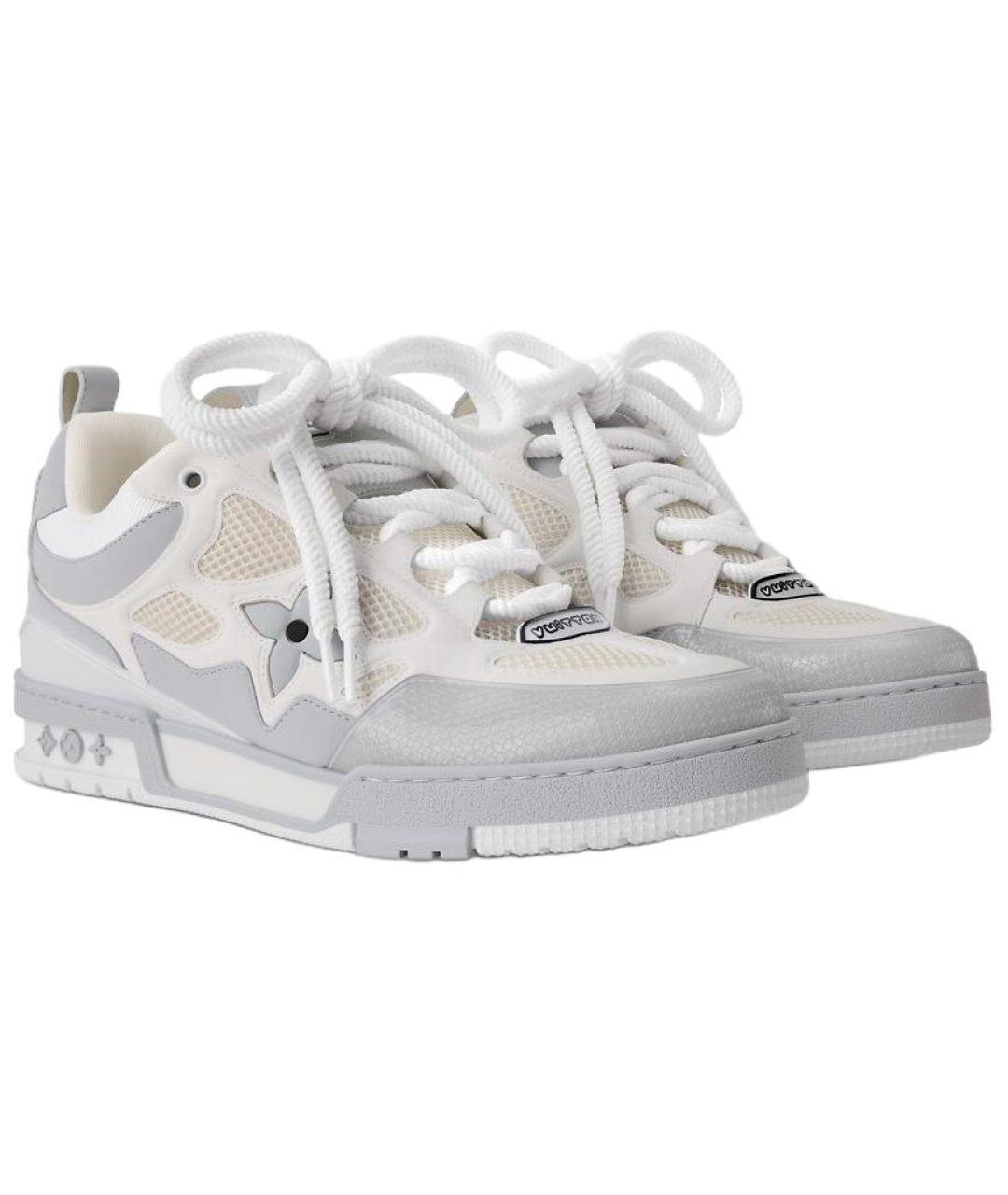 LOUIS VUITTON Серые текстильные низкие кроссовки / кеды, фото 3