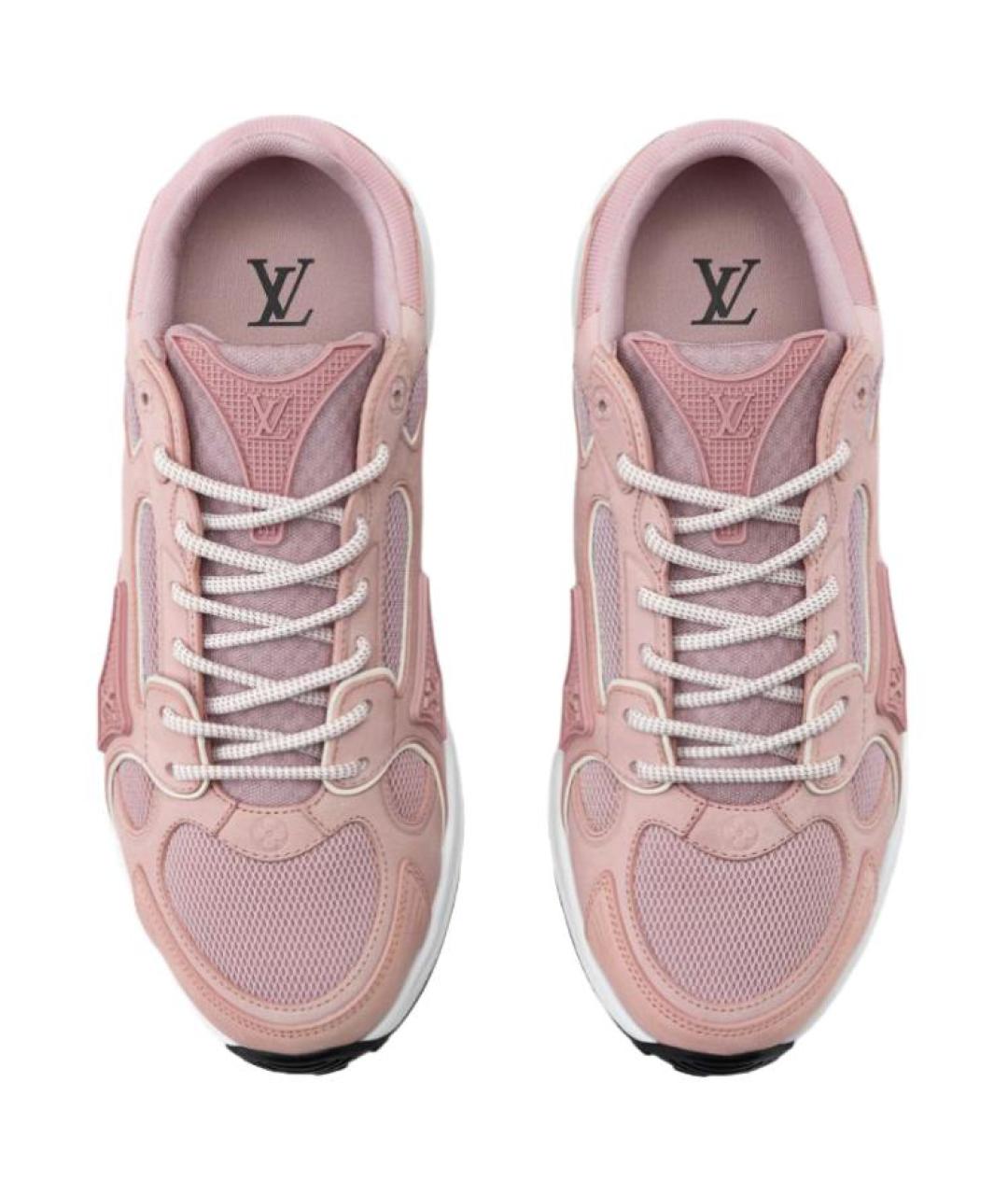 LOUIS VUITTON Розовые текстильные кроссовки, фото 4