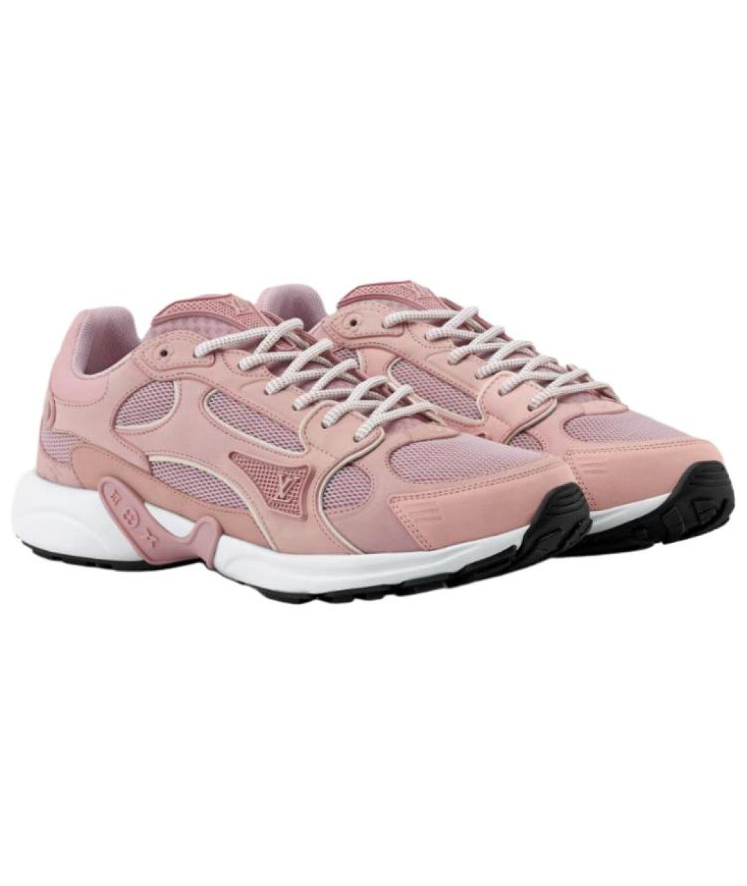 LOUIS VUITTON Розовые текстильные кроссовки, фото 3