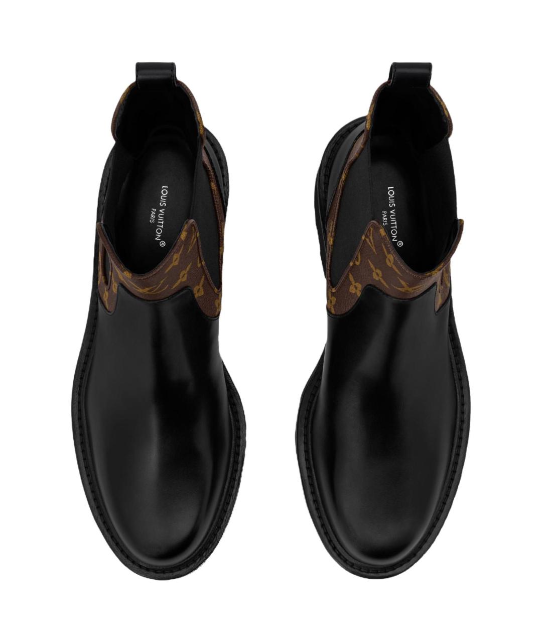 LOUIS VUITTON Черные кожаные ботинки, фото 4