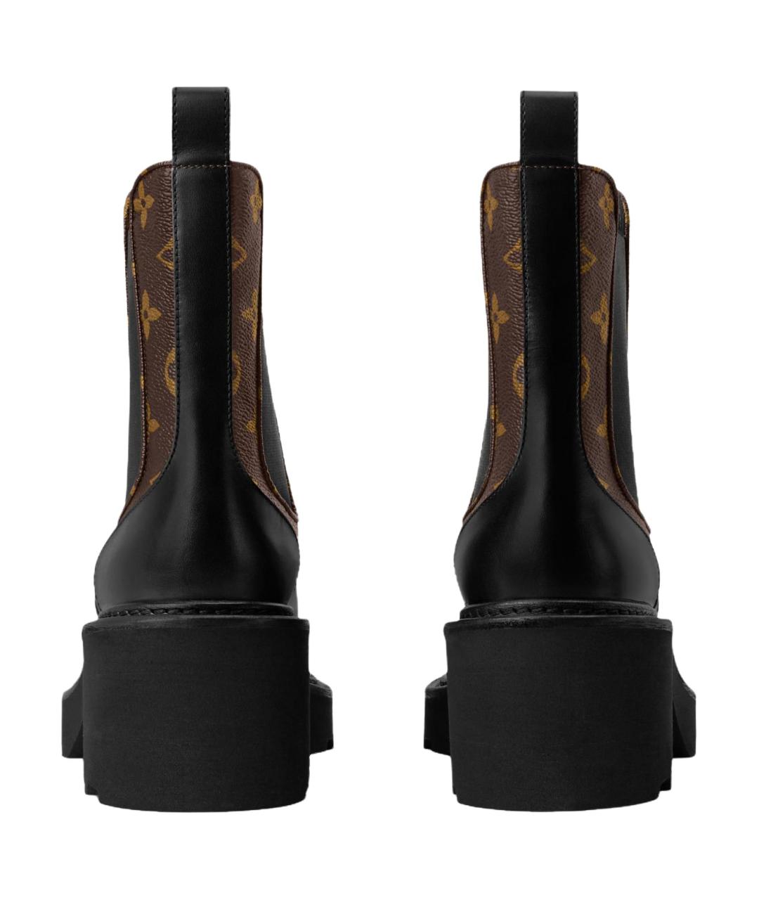 LOUIS VUITTON Черные кожаные ботинки, фото 5